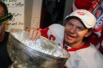 PITTSBURGH - JUNE 04: Nicklas Lidstrom #5 of the Detroit Red Wings celebrates with the Stanley Cup after defeating the Pittsburgh Penguins in game six of the 2008 NHL Stanley Cup Finals at Mellon Arena on June 4, 2008 in Pittsburgh. Pennsylvania. The Red Wings defeated the Penguins 3-2 to win the Stanley Cup Finals 4 games to 2. (Photo by Bruce Bennett/Getty Images)