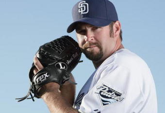 PEORIA, AZ - FEBRUARY 24:  Heath Bell #21 of the San Diego Padres poses during photo day at Peoria Stadium on February 24, 2009 in Peoria, Arizona. (Photo by Donald Miralle/Getty Images)