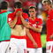 VIENNA, AUSTRIA - JUNE 16: Andreas Ivanschitz (#10), Erwin Hoffer (#22) and Roman Kienast of Austria look dejected after defeat in the UEFA EURO 2008 Group B match between Austria and Germany at Ernst Happel Stadion on June 16, 2008 in Vienna, Austria.  (Photo by Jamie McDonald/Getty Images)
