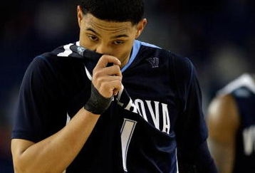 DETROIT - APRIL 04:  Scottie Reynolds #1 of the Villanova Wildcats looks down after losing to the North Carolina Tar Heels 83-69 during the National Semifinal game of the NCAA Division I Men's Basketball Championship at Ford Field on April 4, 2009 in Detroit, Michigan.  (Photo by Andy Lyons/Getty Images)
