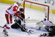 PITTSBURGH - JUNE 09: Rob Scuderi #4 and goaltender Marc-Andre Fleury #29 of the Pittsburgh Penguins defends the net against Johan Franzen #93 of the Detroit Red Wings during Game Six of the NHL Stanley Cup Finals at the Mellon Arena on June 9, 2009 in Pittsburgh, Pennsylvania. (Photo by Jamie Sabau/Getty Images)