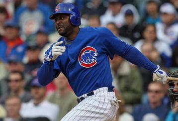 CHICAGO - MAY 27: Milton Bradlery #21 of the Chicago Cubs hits the ball against the Pittsburgh Pirates on May 27, 2009 at Wrigley Field in Chicago, Illinois. The Cubs defeated the Pirates 5-2.  (Photo by Jonathan Daniel/Getty Images)