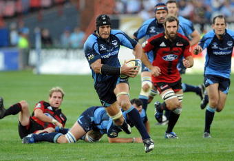JOHANNESBURG, SOUTH AFRICA - MAY 01: Pierre Spies of Vodacom Bulls during the Super 14 match between Bulls and Crusaders held at Coca Cola Park on 01 May 2009 in Johannesburg, South Africa. (Photo by Lee Warren/Gallo Images/Getty Images)