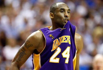 ORLANDO, FL - JUNE 09:  Kobe Bryant #24 of the Los Angeles Lakers looks across the court in the second half against the Orlando Magic in Game Three of the 2009 NBA Finals on June 9, 2009 at Amway Arena in Orlando, Florida.  NOTE TO USER:  User expressly acknowledges and agrees that, by downloading and or using this photograph, User is consenting to the terms and conditions of the Getty Images License Agreement.  (Photo by Ronald Martinez/Getty Images)