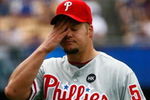 LOS ANGELES, CA - JUNE 06:  Joe Blanton #56 of the Philadelphia Phillies walks off the field against the Los Angeles Dodgers at Dodger Stadium on June 6, 2009 in Los Angeles, California. The Dodgers defeated the Phillies 3-2 in 12 innings.  (Photo by Jeff Gross/Getty Images)