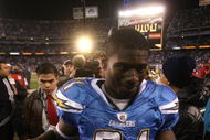 SAN DIEGO - JANUARY 03:  LaDainian Tomlinson #21 of the San Diego Chargers walks off the field after defeating the Indianapolis Colts in overtime in the AFC Wild Card Game on January 3, 2009 at Qualcomm Stadium in San Diego, California.  (Photo by Stephen Dunn/Getty Images)