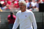 LOS ANGELES, CA - APRIL 25:  Head coach Pete Carroll of the USC Trojans walks on the field during the spring game on April 25, 2009 at the Los Angeles Memorial Coliseum in Los Angeles, California.  (Photo by Matt Kincaid/Getty Images)