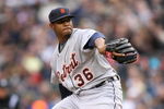 SEATTLE - APRIL 18:  Starting pitcher Edwin Jackson #36 of the Detroit Tigers pitches against the Seattle Mariners on April 18, 2009 at Safeco Field in Seattle, Washington. (Photo by Otto Greule Jr/Getty Images)
