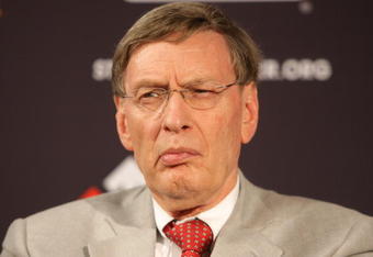 NEW YORK - JULY 15:  Commissioner of Major League Baseball Bud Selig speaks at a press conference before the 79th MLB All-Star Game at Yankee Stadium on July 15, 2008 in the Bronx borough of New York City.  (Photo by Mike Stobe/Getty Images)