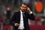 ROME - MAY 27:  Josep Guardiola coach of Barcelona reacts during the UEFA Champions League Final match between Barcelona and Manchester United at the Stadio Olimpico on May 27, 2009 in Rome, Italy.  (Photo by Laurence Griffiths/Getty Images)