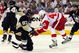 PITTSBURGH - JUNE 09: Henrik Zetterberg #40 of the Detroit Red Wings has his shot blocked by Sidney Crosby #87 of the Pittsburgh Penguins during Game Six of the NHL Stanley Cup Finals at the Mellon Arena on June 9, 2009 in Pittsburgh, Pennsylvania. (Photo by Jim McIsaac/Getty Images)