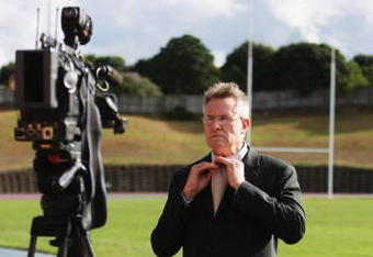 AUCKLAND, NEW ZEALAND - MAY 29:  Former middle distance runner and Olympic Gold Medalist John George Walker prepares for a television interview at Mt Smart Stadium on May 29, 2009 in Auckland, New Zealand.  (Photo by Sandra Mu/Getty Images)