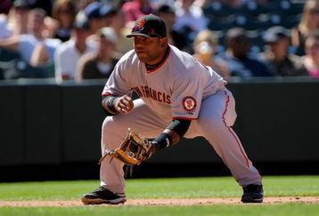 DENVER - MAY 07:  Third baseman Pablo Sandoval #48 of the San Francisco Giants plays defense against the Colorado Rockies during MLB action at Coors Field on May 7, 2009 in Denver, Colorado. The Giants defeated the Rockies 8-3.  (Photo by Doug Pensinger/Getty Images)