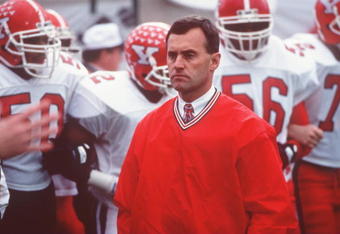 18 DEC 1993:  HEAD COACH JIM TRESSEL OF YOUNGSTOWN STATE STANDS BY HIS PLAYERS DURING A 17-5 VICTORY OVER MARSHALL UNIVARSITY IN THE NCAA I-AA FOOTBALL CHAMPIONSHIPS. Mandatory Credit: Doug Pensinger/ALLSPORT