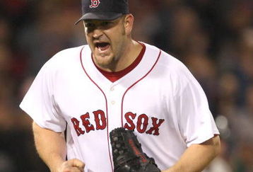 BOSTON - JUNE 11:  Brad Penny #36 of the Boston Red Sox reacts after striking out Hideki Matsui #55 of the New York Yankees in the sixth at Fenway Park on June 11, 2009 in Boston, Massachusetts.  (Photo by Jim Rogash/Getty Images)
