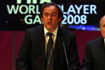 ZURICH, SWITZERLAND - JANUARY 12:  UEFA President Michel Platini delivers a speech during The FIFA World Player Gala 2008, at the Zurich Opera House on January 12, 2009  in Zurich, Switzerland.  (Photo by John Gichigi/Getty Images)