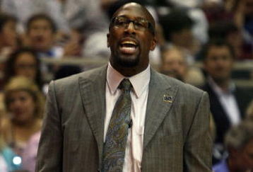 ORLANDO, FL - MAY 26:  Head Coach Mike Brown of the Cleveland Cavaliers, communicates with the team during Game Four of the Eastern Conference Finals against the Orlando Magic during the 2009 NBA Playoffs at the Amway Arena on May 26, 2009 in Orlando, Florida. NOTE TO USER: User expressly acknowledges and agrees that, by downloading and or using this photograph, User is consenting to the terms and conditions of the Getty Images License Agreement.  (Photo by Elsa/Getty Images)