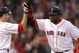BOSTON - JUNE 11:  David Ortiz #34 of the Boston Red Sox hits a home run and celebrates with teammate Rocco Baldelli against the New York Yankees at Fenway Park on June 11, 2009 in Boston, Massachusetts.  (Photo by Jim Rogash/Getty Images)