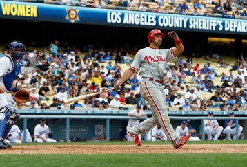 LOS ANGELES, CA - JUNE 06:  Raul Ibanez #29 of the Philadelphia Phillies bats against the Los Angeles Dodgers at Dodger Stadium on June 6, 2009 in Los Angeles, California. The Dodgers defeated the Phillies 3-2 in 12 innings.  (Photo by Jeff Gross/Getty Images)