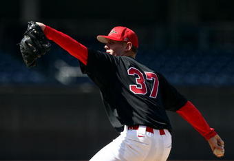 SAN DIEGO, CA- APRIL 3:  Starting Pitcher Stephen Strasburg #37 of the San Diego State Aztecs throws from the mound against the UC Davis Aggies during their game on April 3, 2009 at Petco Park in San Diego, California. (Photo by Donald Miralle/Getty Images)