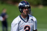 ENGLEWOOD, CO - MAY 03:  Quarterback Kyle Orton #8 particiaptes in practice during Denver Broncos Minicamp at the Broncos training facility on May 3, 2009 in Englewood, Colorado.  (Photo by Doug Pensinger/Getty Images)