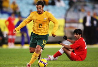 SYDNEY, AUSTRALIA - JUNE 10:  Scott McDonald of the Socceroos closes in on goal during the 2010 FIFA World Cup Asian qualifying match between the Australian Socceroos and Bahrain at ANZ Stadium on June 10, 2009 in Sydney, Australia.  (Photo by Mark Nolan/Getty Images)