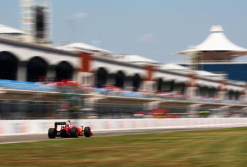 ISTANBUL, TURKEY - JUNE 06:  Kimi Raikkonen of Finland and Ferrari drives during qualifying for the Turkish Formula One Grand Prix at Istanbul Park on June 6, 2009, in Istanbul, Turkey.  (Photo by Clive Mason/Getty Images)