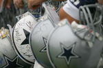 OXNARD, CA - JULY 29:  Fans of the Dallas Cowboys wait for players to sign their Cowboy helmets during the first day of training camp for the Cowboys on July 29, 2006 at the River Ridge Field in Oxnard, California.  (Photo by Stephen Dunn/Getty Images)