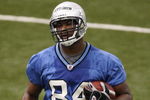 ALLEN PARK, MI - MAY 01:  Brandon Pettigrew #84 of the Detroit Lions runs after catching a pass during rookie orientation camp at the Detroit Lions Headquarters and Training Facility on May 1, 2009 in Allen Park, Michigan.  (Photo by Gregory Shamus/Getty Images)