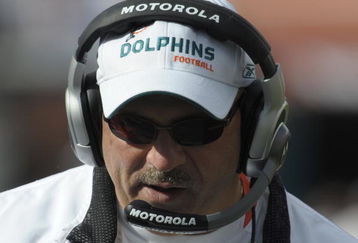 MIAMI, FL - JANUARY 4:  Coach Tony Sparano of the Miami Dolphins directs play against the Baltimore Ravens in an NFL Wildcard Playoff Game at Dolphins Stadium on January 4, 2009 in Miami, Florida.  (Photo by Al Messerschmidt/Getty Images) 
