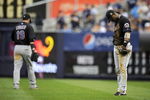 NEW YORK - JUNE 13:  Luis Castillo #1 of the New York Mets reacts after he couldn't make a play in the seventh inning against the New York Yankees on June 13, 2009 at Yankee Stadium in the Bronx Borough of New York City.  (Photo by Jeff Zelevansky/Getty Images)