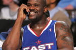 DENVER - FEBRUARY 20:   Shaquille O'Neal #32 of the Eastern Conference All-Stars talks on a cell phone during a break in the action at the 54th All-Star Game against the Western Conference All-Stars, part of 2005 NBA All-Star Weekend at Pepsi Center on February 20, 2005 in Denver, Colorado. NOTE TO USER: User expressly acknowledges and agrees that, by downloading and/or using this Photograph, user is consenting to the terms and conditions of the Getty Images License Agreement. (Photo by Ezra Shaw/Getty Images)