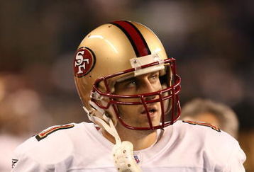SEATTLE - NOVEMBER 12:  Alex Smith #11 of the San Francisco 49ers looks on during the NFL game against the Seattle Seahawks at Qwest Field on November 12, 2007 in Seattle, Washington. (Photo by Otto Greule Jr/Getty Images)