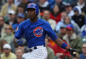 CHICAGO - MAY 27: Alfonso Soriano #12 of the Chicago Cubs hits the ball during a game against the Pittsburgh Pirates on May 27, 2009 at Wrigley Field in Chicago, Illinois. The Cubs defeated the Pirates 5-2.  (Photo by Jonathan Daniel/Getty Images)