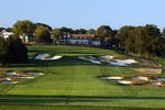 BETHPAGE, NY - SEPTEMBER 23:  The par 4, 18th hole on the Black Course at Bethpage State Park, venue for the 2009 US Open Championship, on September 23, 2008 in Bethpage, New York.  (Photo by David Cannon/Getty Images)