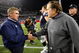 FOXBORO, MA - OCTOBER 20: Coach Bill Belichick shakes hands with coach Mike Shanahan of the Denver Broncos at Gillette Stadium on October 20, 2008 in Foxboro, Massachusetts. The Patriots won 41-7. (Photo by Jim Rogash/Getty Images)