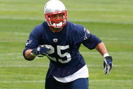 FOXBOROUGH - MAY 2: Patrick Chung #25 participates in a drill during the New England Patriots Minicamp at Gillette Stadium May 2, 2009 in Foxborough, Massachusetts. (Photo by Jim Rogash/Getty Images)