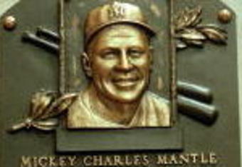 24 Jul 2000:  A general view of the plaque dedicated to Mickey Charles Mantle at the Baseball Hall of Fame in Cooperstown, New York.Mandatory Credit: Ezra O. Shaw  /Allsport