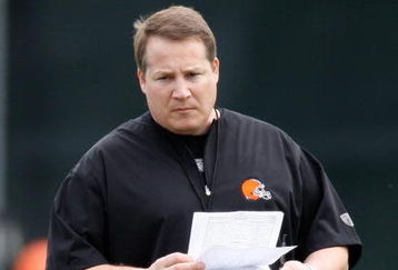 BEREA, OH - MAY 02:  Head coach Eric Mangini of the Cleveland Browns looks on  during rookie mini camp at the Cleveland Browns Training and Administrative Complex on May 2, 2009 in Berea, Ohio.  (Photo by Gregory Shamus/Getty Images)