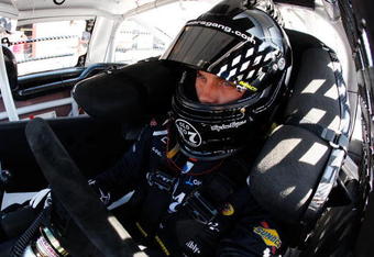 BROOKLYN, MI - JUNE 12: Casey Mears, driver of the #07 Jack Daniel's Chevrolet, sits in his car prior to practice for the NASCAR Sprint Cup Series LifeLock 400 at Michigan International Speedway on June 12, 2009 in Brooklyn, Michigan.  (Photo by Geoff Burke/Getty Images for NASCAR)