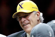 ORLANDO, FL - JUNE 14: Head coach Phil Jackson of the Los Angeles Lakers holds up the Larry O'Brien trophy after the Lakers defeated the Orlando Magic 99-86 in Game Five of the 2009 NBA Finals on June 14, 2009 at Amway Arena in Orlando, Florida. NOTE TO USER: User expressly acknowledges and agrees that, by downloading and or using this photograph, User is consenting to the terms and conditions of the Getty Images License Agreement. (Photo by Ronald Martinez/Getty Images)