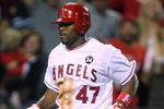 ANAHEIM, CA - MAY 08:  Howie Kendrick #47 of the Los Angeles Angels of Anaheim runs home to score on his two RBI inside the park home run in the sixth inning against the Kansas City Royals on May 8, 2009 at Angel Stadium in Anaheim, California.  (Photo by Stephen Dunn/Getty Images)
