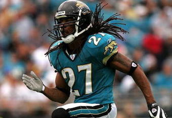 JACKSONVILLE, FL - DECEMBER 23:  Rashean Mathis #27 of the Jacksonville Jaguars runs in a game against the Oakland Raiders at Jacksonville Municipal Stadium on December 23, 2007 in Jacksonville, Florida.  (Photo by Sam Greenwood/Getty Images)