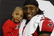 ATLANTA - DECEMBER 28: Wide receiver Roddy White #84 of the Atlanta Falcons celebrates on the sidelines after defeating the St. Louis Rams at Georgia Dome on December 28, 2008 in Atlanta, Georgia. The Falcons defeated the Rams 31-27. (Photo by Doug Benc/Getty Images)