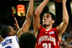 ATLANTA - MARCH 14:  Greivis Vasquez #21 of the Maryland Terrapins drives against Nolan Smith #2 of the Duke Blue Devils during the semifinals of the 2009 ACC Men's Basketball Tournament on March 14, 2009 at the Georgia Dome in Atlanta, Georgia.  (Photo by Kevin C. Cox/Getty Images)
