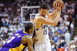 ORLANDO, FL - JUNE 9:  Hedo Turkoglu #15 of the Orlando Magic looks to make a move against Trevor Ariza #3 of the Los Angeles Lakers in Game Three of the 2009 NBA Finals at Amway Arena on June 9, 2009 in Orlando, Florida.  The Magic won 108-104.  NOTE TO USER: User expressly acknowledges and agrees that, by downloading and or using this photograph, User is consenting to the terms and conditions of the Getty Images License Agreement. (Photo byRonald Martinez/Getty Images)