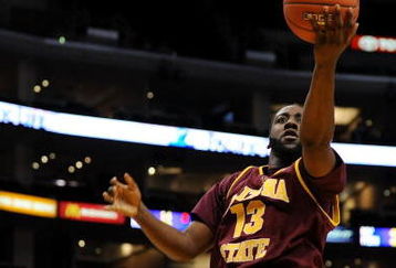 LOS ANGELES, CA - MARCH 13:  Guard James Harden #13 of the Arizona State Sun Devils goes up for a shot against the Washington Huskies in the Pacific Life Pac-10 Men's Basketball Tournament at the Staples Center on March 13, 2009 in Los Angeles, California.  (Photo by Harry How/Getty Images)