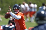 LAKE FOREST, IL - MAY 20: Jay Cutler #6 of the Chicago Bears participates during an organized team activity (OTA) practice on May 20, 2009 at Halas Hall in Lake Forest, Illinois. (Photo by Jonathan Daniel/Getty Images)