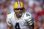 7 Dec 1997:  Quarterback Brett Favre #4 of the Green Bay Packers during the Packers 17-6 win over the Tampa Bay Buccaneers at Houlihan''s Stadium in Tampa, Florida. Mandatory Credit: Jamie Squire  /Allsport