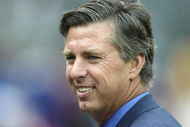 DETROIT - APRIL 8:  General Manager Dave Dombrowski of the Detroit Tigers smiles prior to the opening day game against the Minnesota Twins on April 8, 2004 at Comerica Park in Detroit, Michigan. The Tigers won the game, 10-6.  (Photo by Tom Pidgeon/Getty Images)